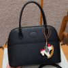 Hermes Bolide 27 Bag Handmade In Epsom Calfskin Leather Gold Hardware 89 Noir