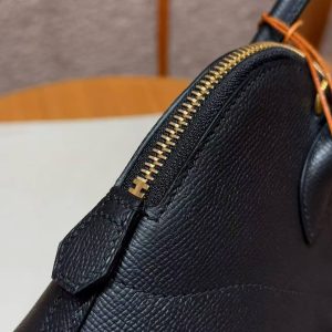 Hermes Bolide 27 Bag Handmade In Epsom Calfskin Leather Gold Hardware 89 Noir - Image 11