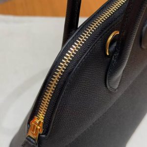 Hermes Bolide 27 Bag Handmade In Epsom Calfskin Leather Gold Hardware 89 Noir - Image 8