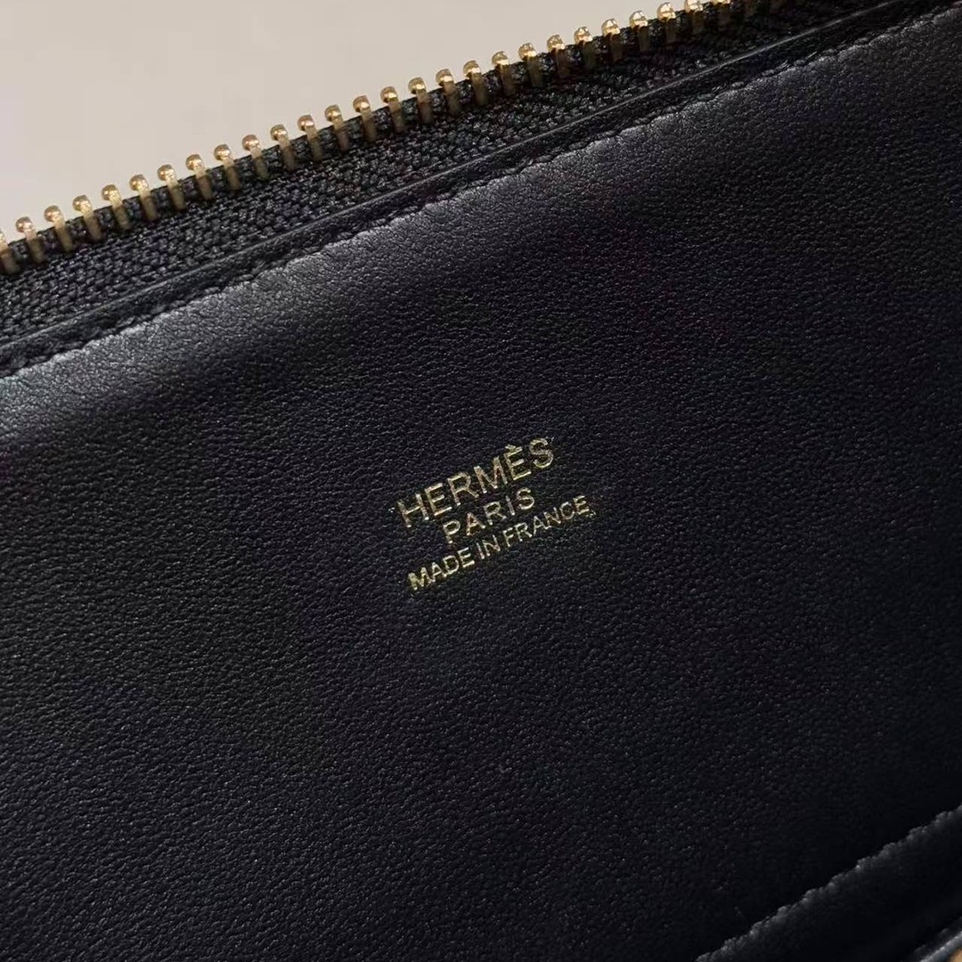 Hermes Bolide 27 Bag Handmade In Epsom Calfskin Leather Gold Hardware 89 Noir - Image 7