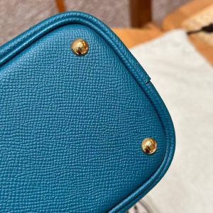 Hermes Bolide 27 Bag Handmade In Epsom Calfskin Leather Gold Hardware W0 Vert Bosphore - Image 7