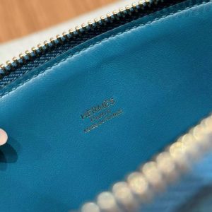 Hermes Bolide 27 Bag Handmade In Epsom Calfskin Leather Gold Hardware W0 Vert Bosphore - Image 6