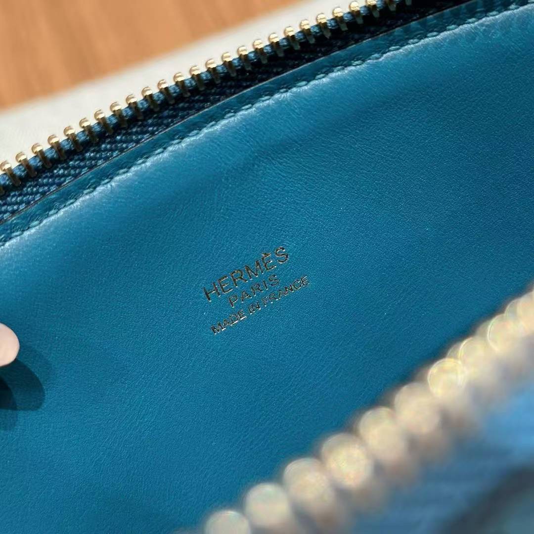 Hermes Bolide 27 Bag Handmade In Epsom Calfskin Leather Gold Hardware W0 Vert Bosphore - Image 6