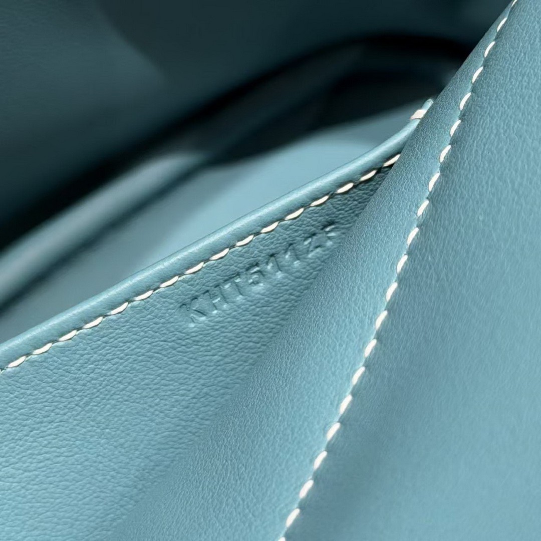 Hermes Bolide 27 Bag Handmade In Taurillon Clemence Calfskin Leather Silver Hardware 75 Bule Jean - Image 14