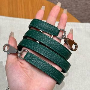 Hermes Bolide 27 Bag Handmade In Taurillon Clemence Calfskin Leather Silver Hardware z6 Malachite - Image 3