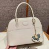 Hermes Bolide 27 Bag Handmade In Togo Calfskin Leather Gold Hardware 10 Craie