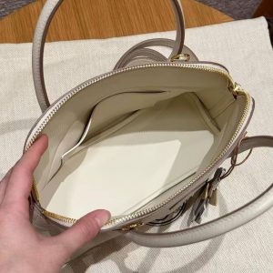 Hermes Bolide 27 Bag Handmade In Togo Calfskin Leather Gold Hardware 10 Craie - Image 7