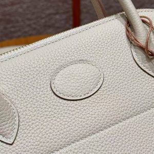 Hermes Bolide 27 Bag Handmade In Togo Calfskin Leather Gold Hardware 10 Craie - Image 5