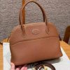Hermes Bolide 27 Bag Handmade In Togo Calfskin Leather Gold Hardware 37 Gold