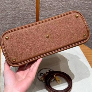 Hermes Bolide 27 Bag Handmade In Togo Calfskin Leather Gold Hardware 37 Gold - Image 13