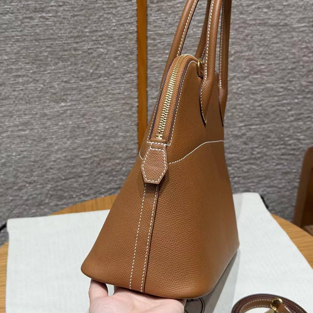 Hermes Bolide 31 Bag Handmade In Epsom Calfskin Leather Gold Hardware 37 Gold - Image 15