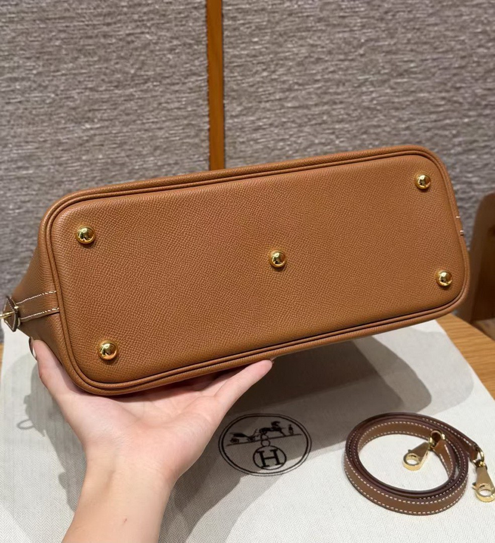 Hermes Bolide 31 Bag Handmade In Epsom Calfskin Leather Gold Hardware 37 Gold - Image 13