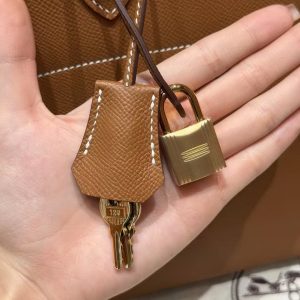 Hermes Bolide 31 Bag Handmade In Epsom Calfskin Leather Gold Hardware 37 Gold - Image 9