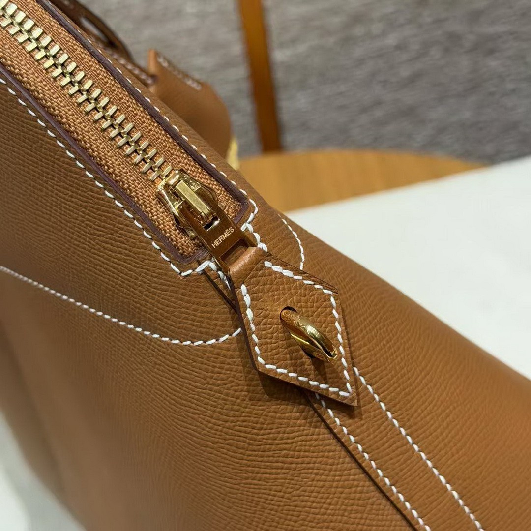 Hermes Bolide 31 Bag Handmade In Epsom Calfskin Leather Gold Hardware 37 Gold - Image 6