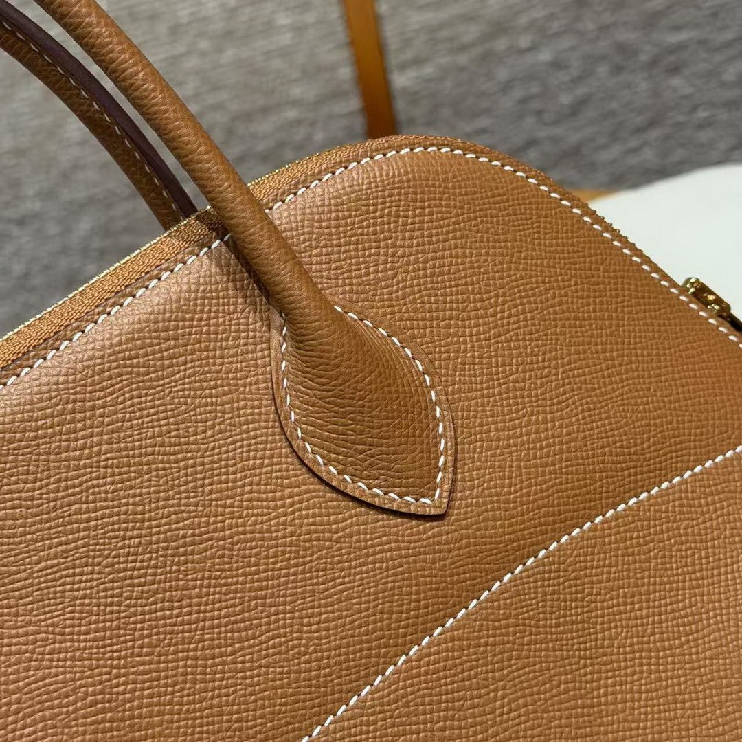 Hermes Bolide 31 Bag Handmade In Epsom Calfskin Leather Gold Hardware 37 Gold - Image 4