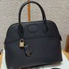 Hermes Bolide 31 Bag Handmade In Epsom Calfskin Leather Gold Hardware 89 Noir