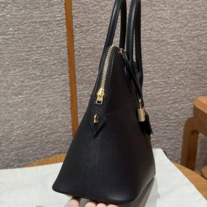 Hermes Bolide 31 Bag Handmade In Epsom Calfskin Leather Gold Hardware 89 Noir - Image 14
