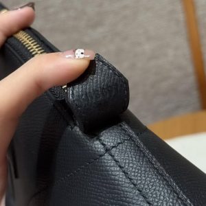 Hermes Bolide 31 Bag Handmade In Epsom Calfskin Leather Gold Hardware 89 Noir - Image 11