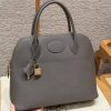 Hermes Bolide 31 Bag Handmade In Epsom Calfskin Leather Gold Hardware 8F Gris Etain