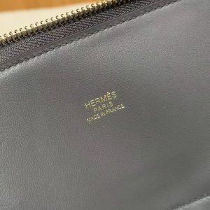 Hermes Bolide 31 Bag Handmade In Epsom Calfskin Leather Gold Hardware 8F Gris Etain - Image 16