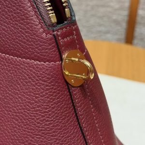 Hermes Bolide 31 Bag Handmade In Togo Calfskin Leather Gold Hardware 55 Rouge H - Image 9