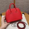 Hermes Bolide Mini 18 Bag Handmade In Chèvre Calfskin Leather Gold Hardware S3 Rouge Coeur 9R Lime