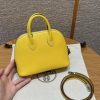 Hermes Bolide Mini 18 Bag Handmade In Chèvre Calfskin Leather Silver Hardware 9O Jaune Naples