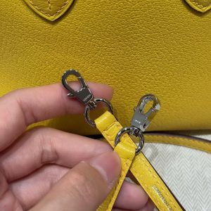 Hermes Bolide Mini 18 Bag Handmade In Chèvre Calfskin Leather Silver Hardware 9O Jaune Naples - Image 8