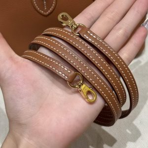 Hermes Bolide Mini 18 Bag Handmade In Chèvre Goatskin Leather Gold Hardware 37 Gold - Image 3