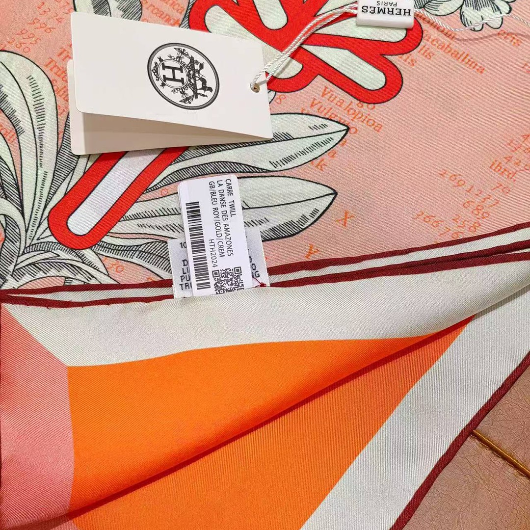 Hermes Botanica Grafica Double Face Scarf 90 100% Silk H903852S 01 - Image 10