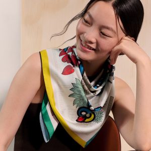 Hermes Botanica Grafica Double Face Scarf 90 100% Silk H903852S 01 - Image 6