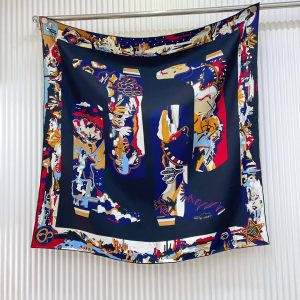Hermes Bottes Story Scarf 90 100% Silk H004203S 01 - Image 6