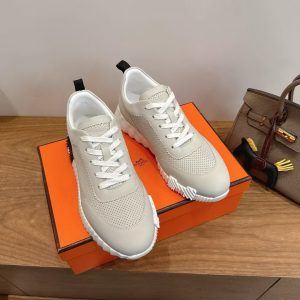 Hermes Bouncing Sneaker Men Calfskin Perforated Calfskin Ecru H261895ZHE2390 - Image 10