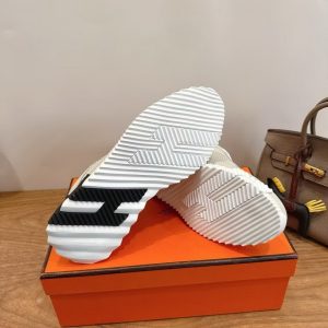 Hermes Bouncing Sneaker Men Calfskin Perforated Calfskin Ecru H261895ZHE2390 - Image 8