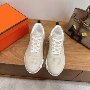 Hermes Bouncing Sneaker Men Calfskin Perforated Calfskin Ecru H261895ZHE2390 - Image 5