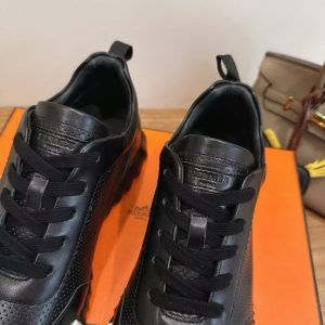 Hermes Bouncing Sneaker Men Calfskin Perforated Calfskin Noir H261895ZH01390 - Image 10