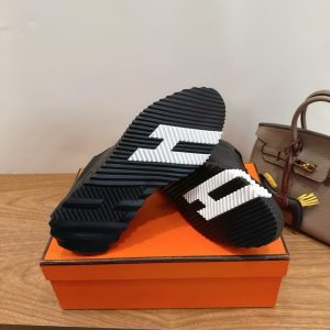Hermes Bouncing Sneaker Men Calfskin Perforated Calfskin Noir H261895ZH01390 - Image 5