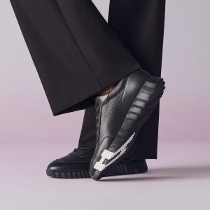 Hermes Bouncing Sneaker Men Calfskin Perforated Calfskin Noir H261895ZH01390 - Image 11