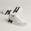 Hermes Bouncing Sneaker Men Calfskin Suede Goatskin Blanc H242810ZH90390