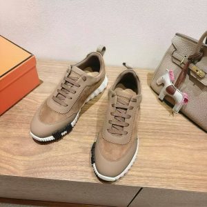 Alternative view of Hermes Bouncing Sneaker Men Calfskin Suede Goatskin Étoupe H231763ZHX3390