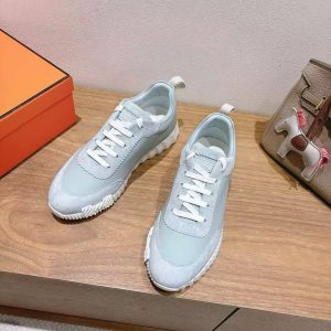 Alternative view of Hermes Bouncing Sneaker Men Calfskin Suede Goatskin Gris Nuage H221898ZH6M390