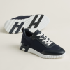 Hermes Bouncing Sneaker Men Calfskin Suede Goatskin Marine H231763ZHI2395
