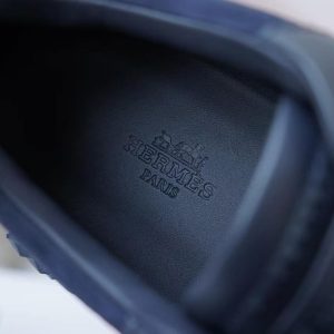 Hermes Bouncing Sneaker Men Calfskin Suede Goatskin Marine H231763ZHI2395 - Image 12