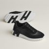Hermes Bouncing Sneaker Men Calfskin Suede Goatskin Noir H242810ZH02390