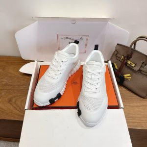 Hermes Bouncing Sneaker Men Graphic Calfskin Blanc H262848ZH90420 - Image 3