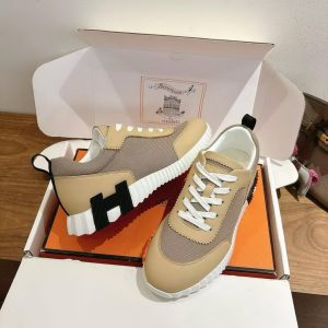Alternative view of Hermes Bouncing Sneaker Men Technical Mesh Sport Goatskin Beige Lin H261897ZH5K390