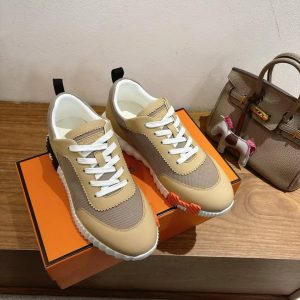 Hermes Bouncing Sneaker Men Technical Mesh Sport Goatskin Beige Lin H261897ZH5K390 - Image 9