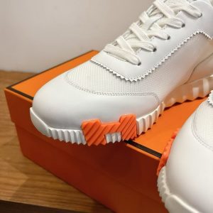 Hermes Bouncing Sneaker Men Technical Mesh Sport Goatskin Blanc H261897ZH90390 - Image 7