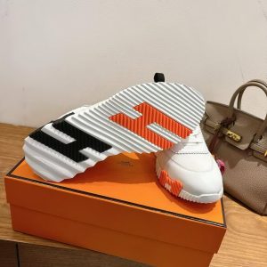 Hermes Bouncing Sneaker Men Technical Mesh Sport Goatskin Blanc H261897ZH90390 - Image 5