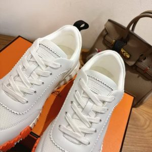Hermes Bouncing Sneaker Men Technical Mesh Sport Goatskin Blanc H261897ZH90390 - Image 3
